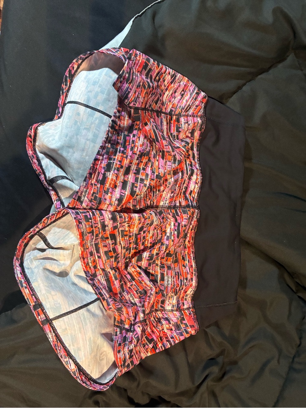 lululemon athletica Multicolor Pink Orange Patterned Athletic Shorts
